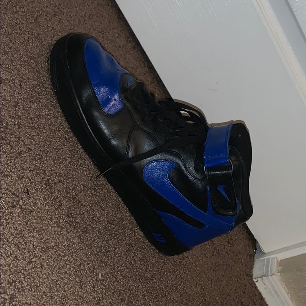 Nike Air Force 1 Custom Royal and Black
